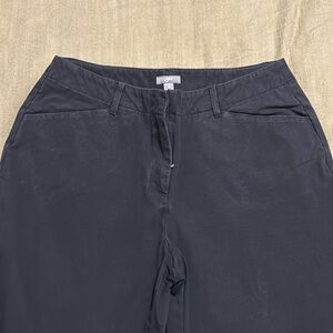 Boot-Cut Navy Trousers